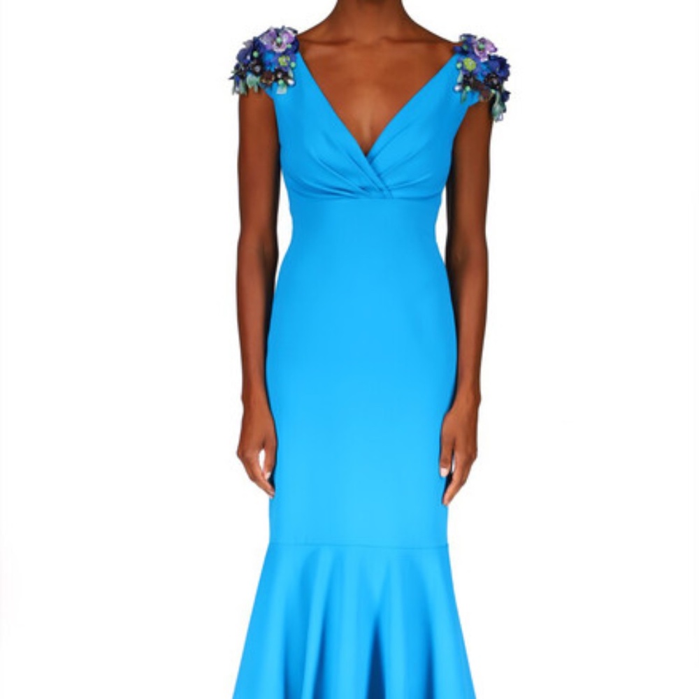 Shoulder-Detail Mermaid Dress